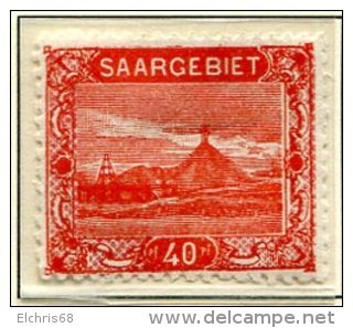 C4 Sarre Saargebiet Mi 59 A *   Bord Droit En Pointillé - Unused Stamps