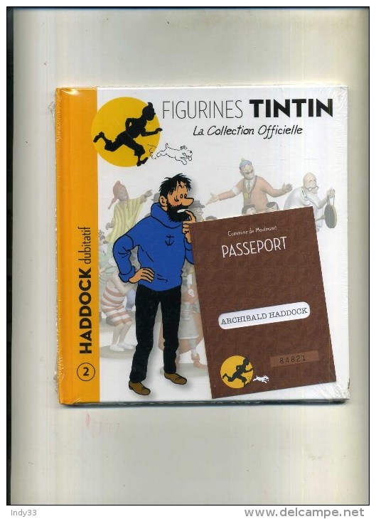 - FIGURINES TINTIN . FIGURINE HADDOCK DUBITATIF (le Crabe Aux Pinces D´or) AVEC FASCICULE ET PA. HERGE MOULINSART 2011 . - Figurines En Plastique