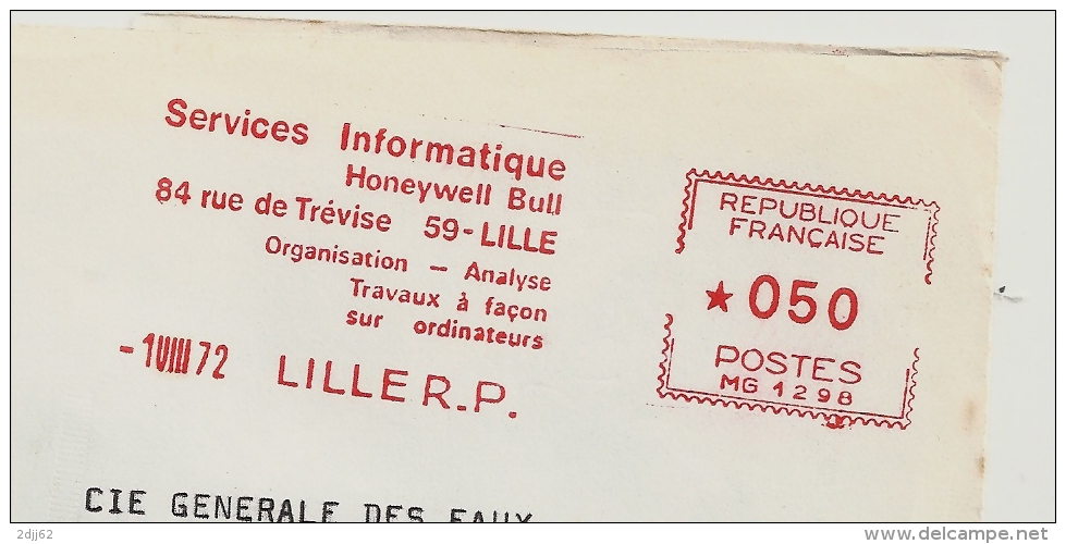 Service, Ordinateur, "Honeywell Bull" - EMA  Havas -'nveloppe Entière , (P110) - Computers