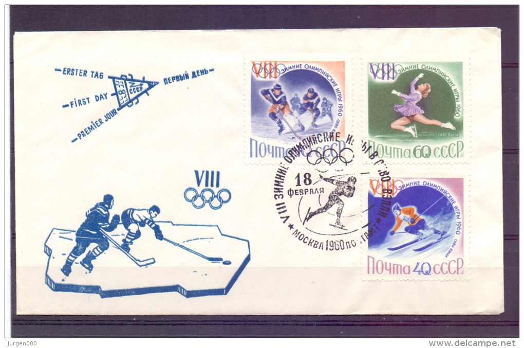 Noyta CCCP -  First Daay Cover -  Mockba 1960  (RM7055) - Winter 1960: Squaw Valley