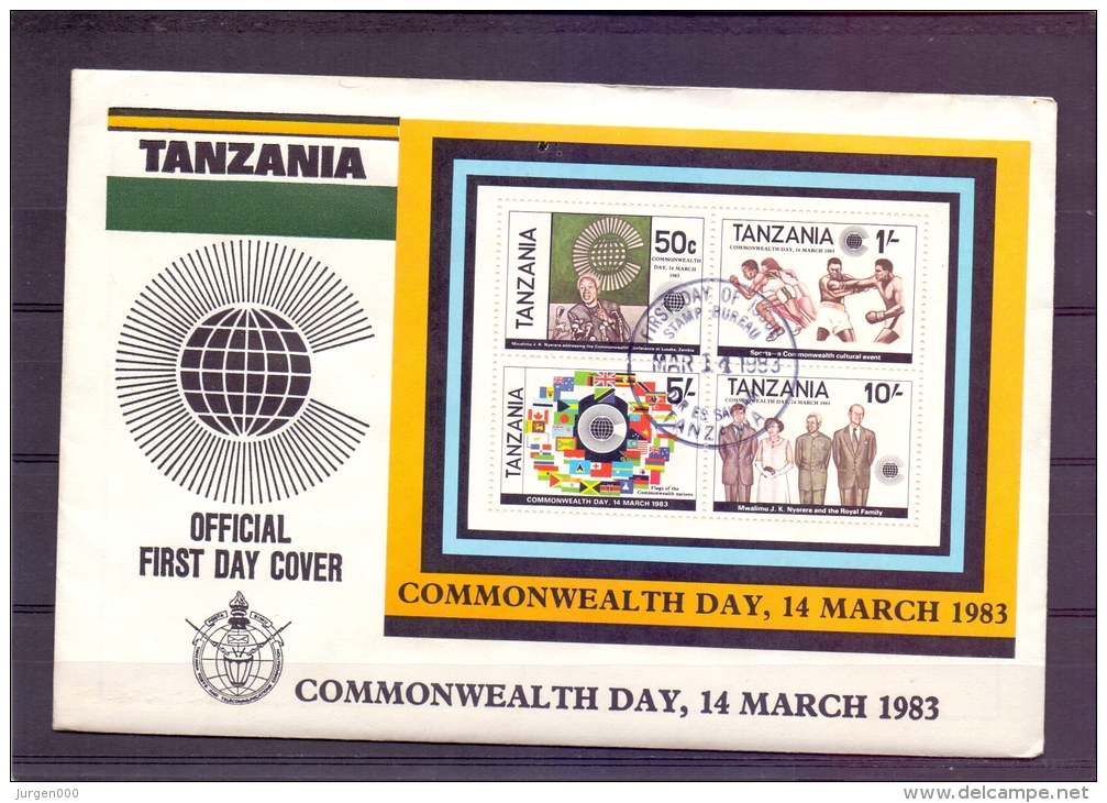 Tanzania - Commonwealth Day - Official First Day Cover - Dar Es Salaam 14/3/1983 (RM7135) - Boxing