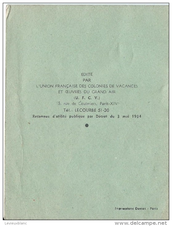 Livret Sanitaire De Colonie De Vacance/ Colonie Des Cordigéres /Château De Curzay-sur-Yonne /Vienne /1958  VP705 - Diplome Und Schulzeugnisse