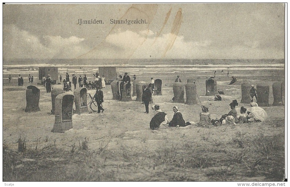 IJmuiden.    Strandgezicht;  1928 Naar Warmerveer - IJmuiden