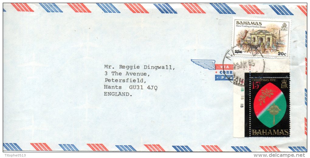 BAHAMAS. N°532 De 1983 Sur Enveloppe Ayant Circulé. Esclavage. - Bahamas (1973-...)