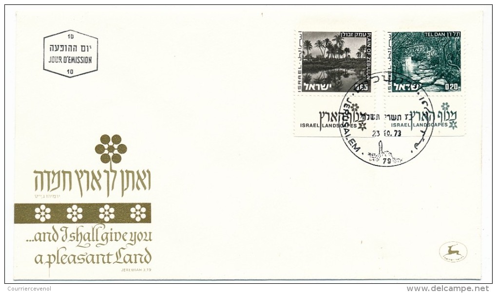 ISRAEL => 22 FDC - Paysages, sites et monuments divers. - Architecture - Ports