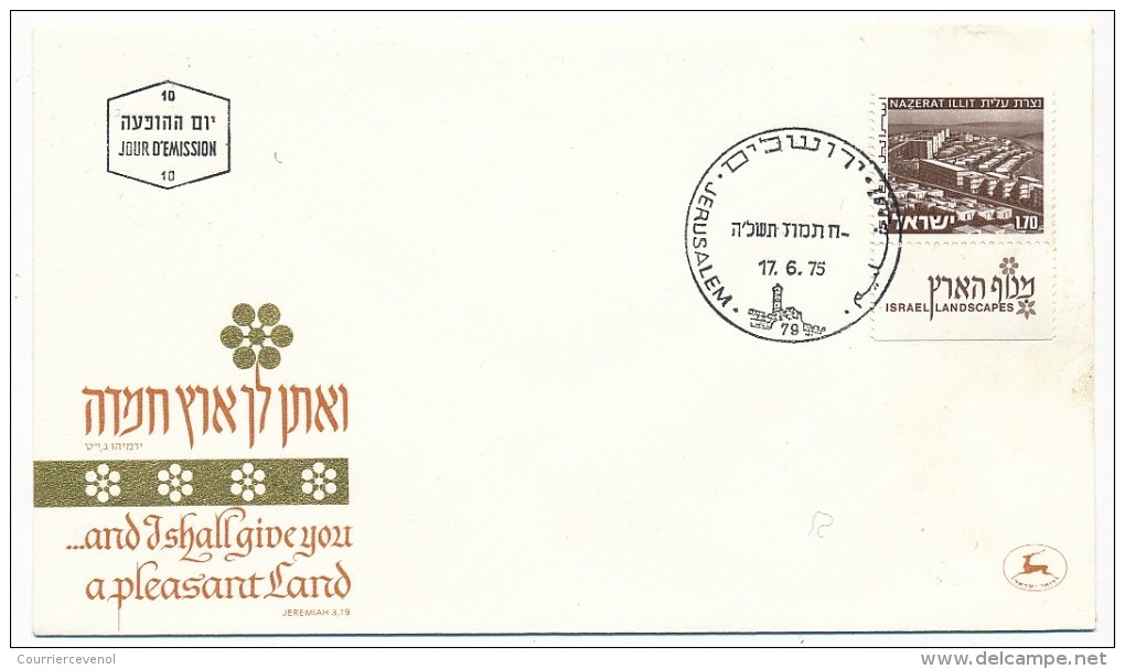 ISRAEL => 22 FDC - Paysages, sites et monuments divers. - Architecture - Ports