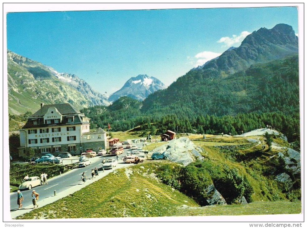 K2083 Hotel Maloja Kulm Gegen Pizzo Dei Rossi Und Piz Salecina - Auto Cars Voitures / Non Viaggiata - Other & Unclassified