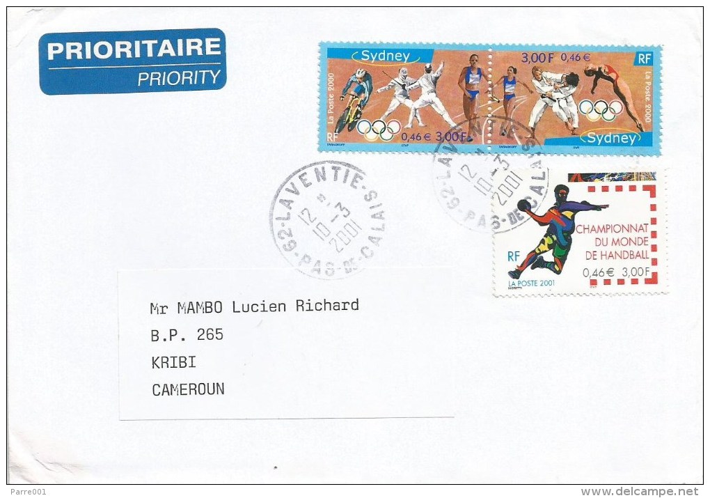 France 2001 Laventie Olympic Games Cycling Judo Athletics Swimming Handball Cover - Balonmano