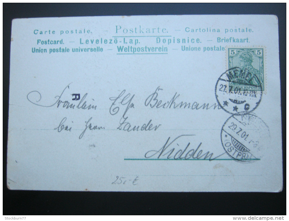 MEMEL , Klarer Stempel Auf Karte1901 - Klaipeda 1923