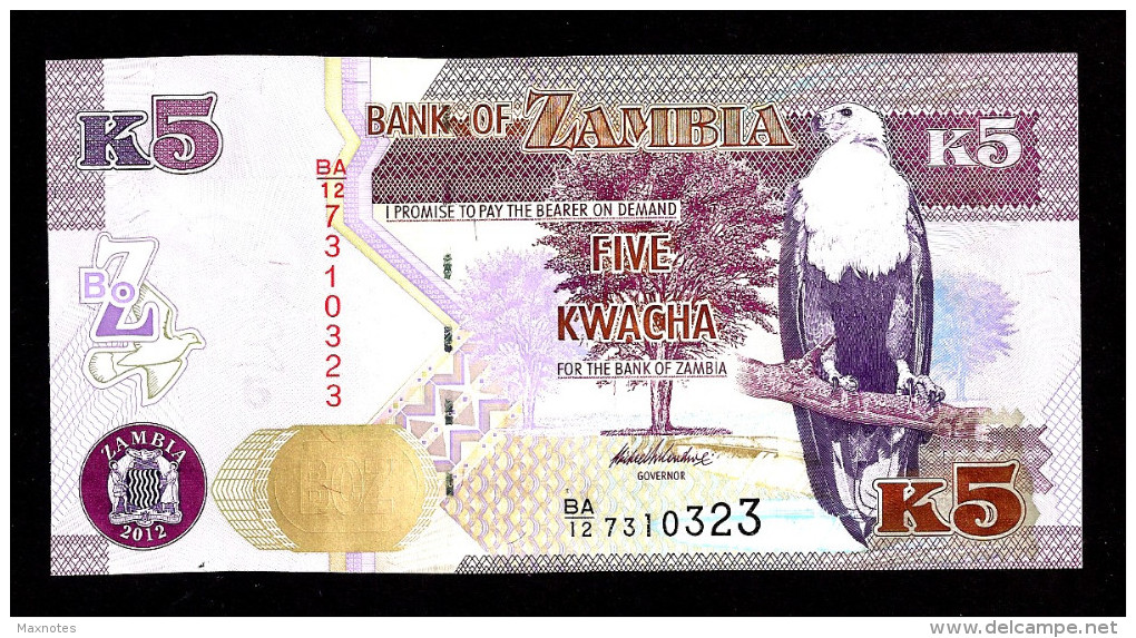 ZAMBIA : 5 Kwacha - 2012 -UNC - Zambia