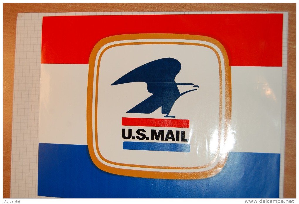 Vintage 70's Big US MAIL Decal Sticker - Pegatinas
