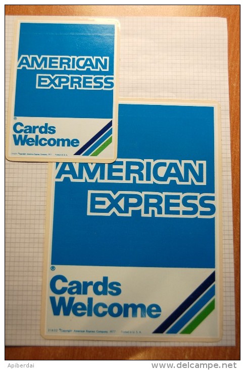 Vintage 70's AMERICAN  EXPRESS  Decals Stickers - Autocollants