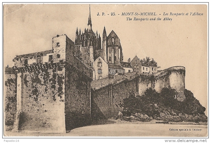 50 - Mont-Saint-Michel - Les Remparts De L'Abbaye - The Remparts And The Abbey - Ed. Spéciale De L'Abbaye / J. P. 95 - Le Mont Saint Michel