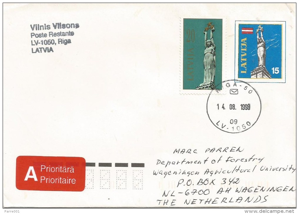 Latvia 1998 Riga Monuments Postal Stationary PAP Cover - Lettonie