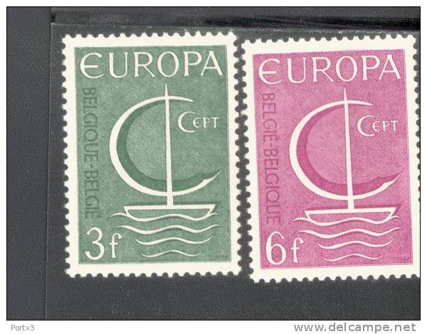 CEPT Boot Belgien 1446 - 47 ** Postfrisch MNH - 1966