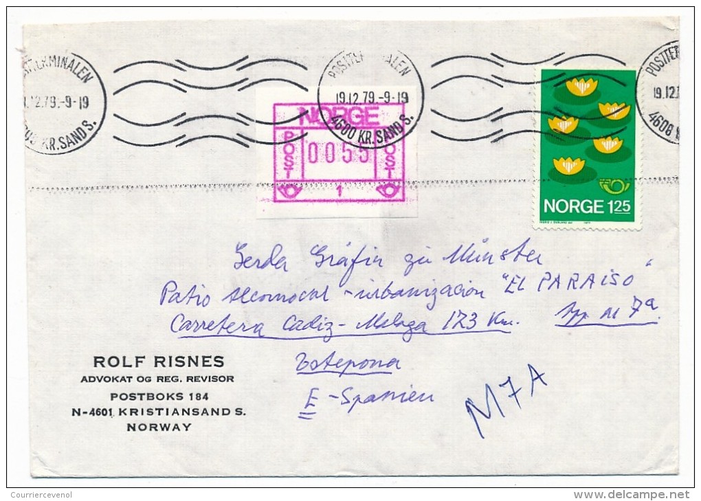 NORVEGE - Lot 6 Enveloppes - Nénuphars - Affranchissements Divers Années 77 / 80 - Covers & Documents