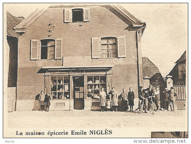 68 - SOUVENIR De HABSHEIM - Epicerie Emile NIGLES - Rue Nationale - 3 Scans - Habsheim