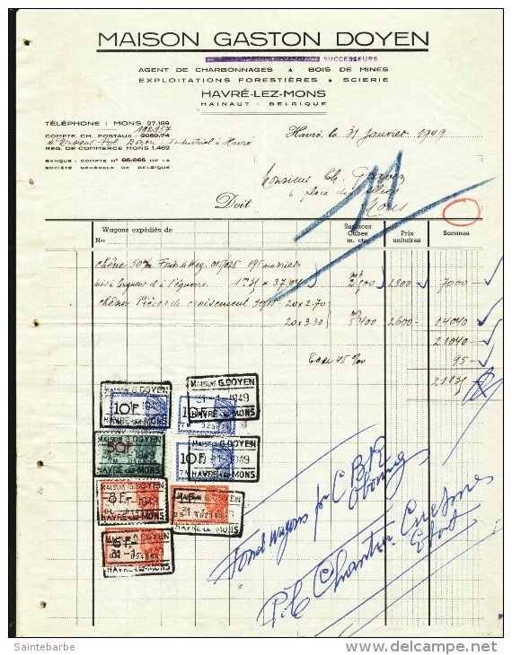 Havré-lez-Mons. Agent De Charbonnages, Bois De Mines. Exploitations Forestières, Scierie.**** - Autres & Non Classés