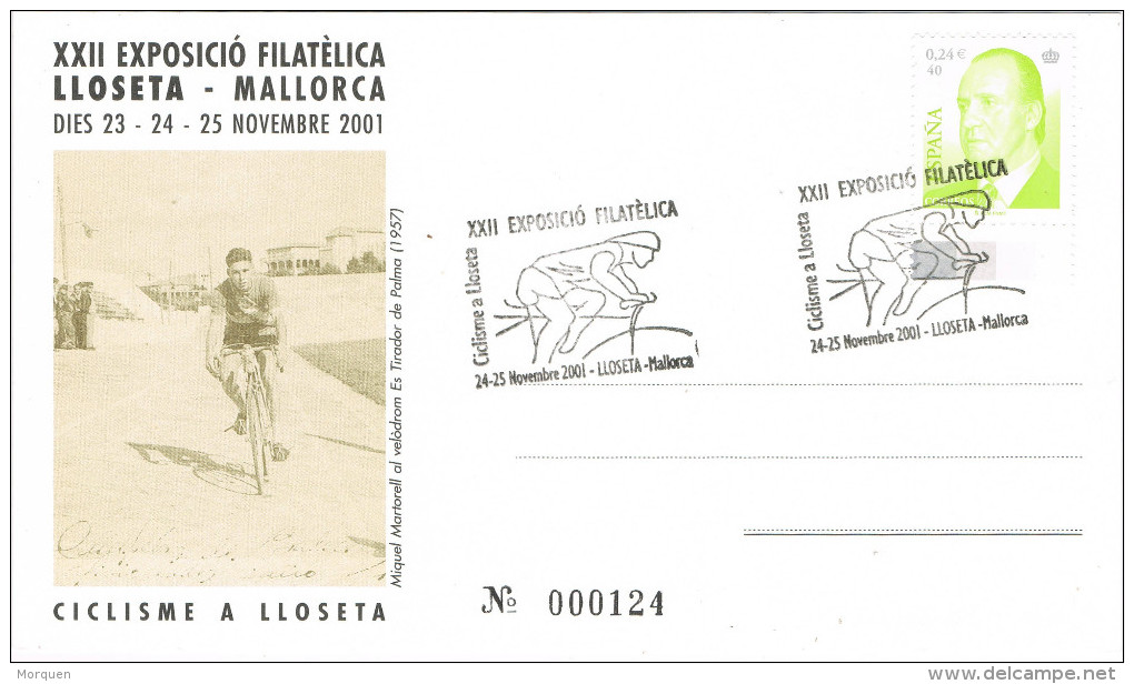 R 726. Tarjeta  Exposicion LLOSETA (Mallorca) 2001. Ciclismo - Ciclismo