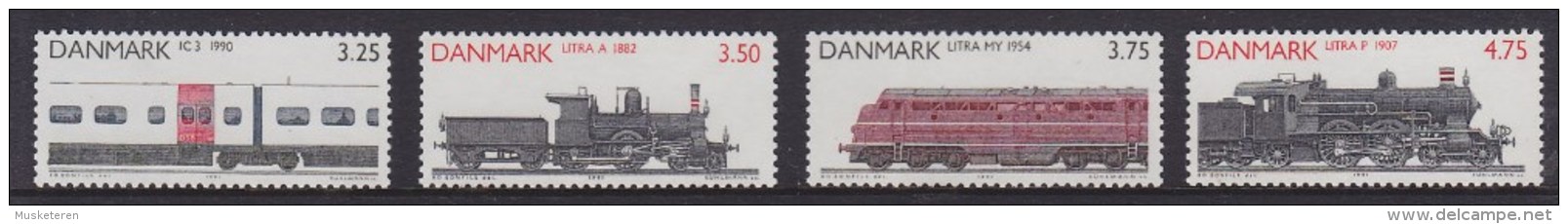 Denmark 1991 M. 996-999 Lokomotiven Locomotives Complete Set MNH** - Nuevos
