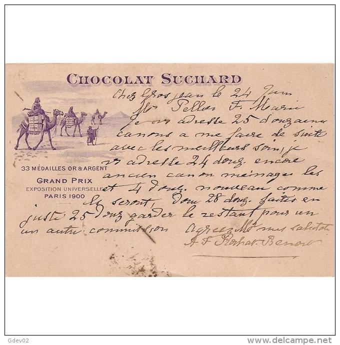 PUTP1803-LFTD1932TCFER.Tarjeta Postal De SUIZA.CHOCOLATE SUCHARD.Exposicion Universal PARIS 1900 - Kirmes