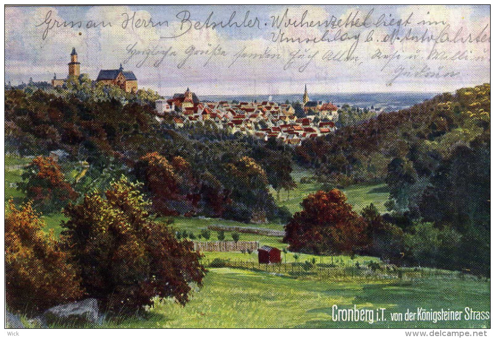 AK Cronberg Im Taunus Bei Konthal, Königstein, Kronberg, Cronthal -Cronberg Von Der Königsteiner Strasse - Kronberg