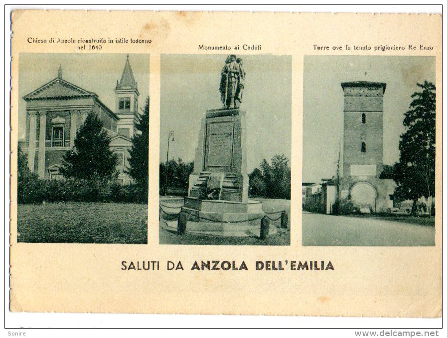 SALUTI DA ANZOLA EMILIA - 1946 - C665 - Bologna