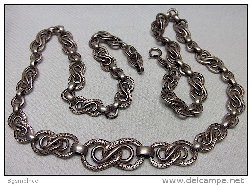 Antike Silberkette, Im Verlauf 7-11mm - 46 Cm Lang - Necklaces/Chains