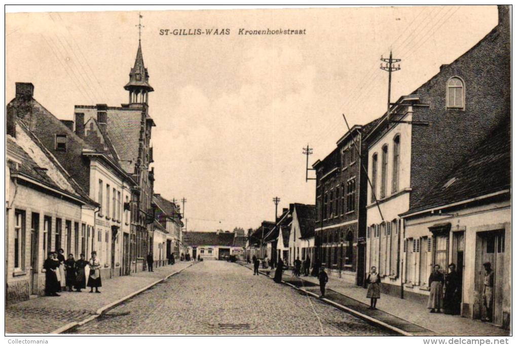 St Gillis Waas  5 CP Kronenhoekstr       Kerkstr      Panorama      S'Heerenstr      Groenen Dijk - Sint-Gillis-Waas