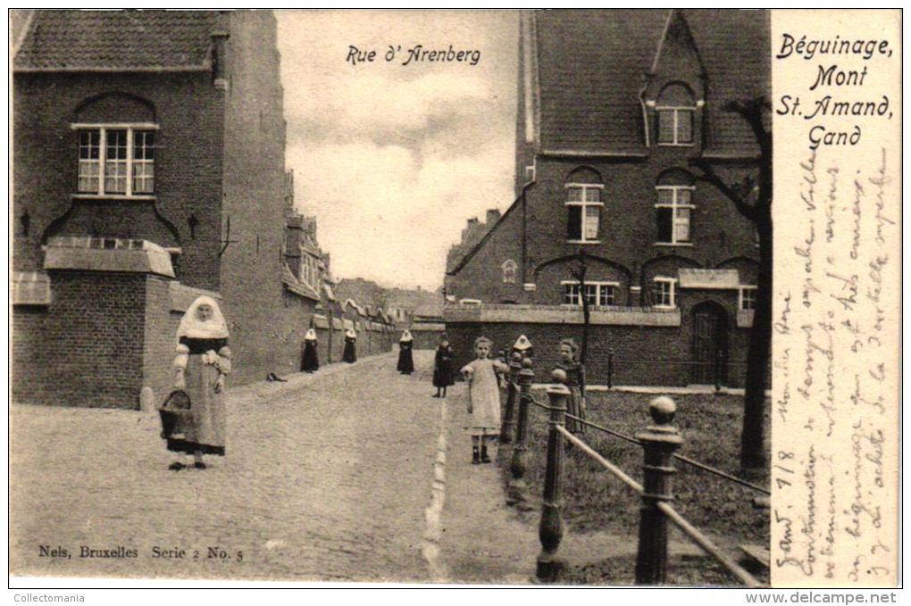 St Amandsberg 7 CP Roosebeeckstr Begijnhof Gemeentehuis    Heyveldstr Kerk H Hart   Monument Echte Foto - Evergem