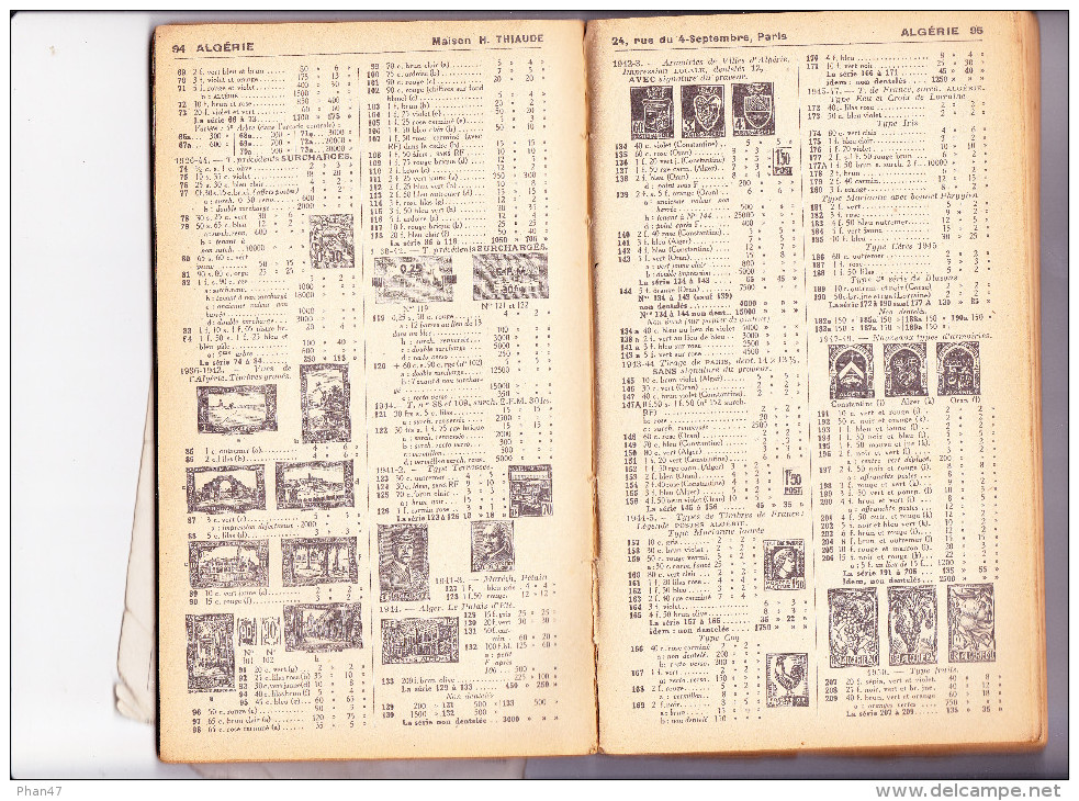 THIAUDE, CATALOGUE Timbres-Poste, France, Colonies, Andorre, Monaco, Sarre, Etats Associés, Etats Du Levant, 1954 - Frankreich