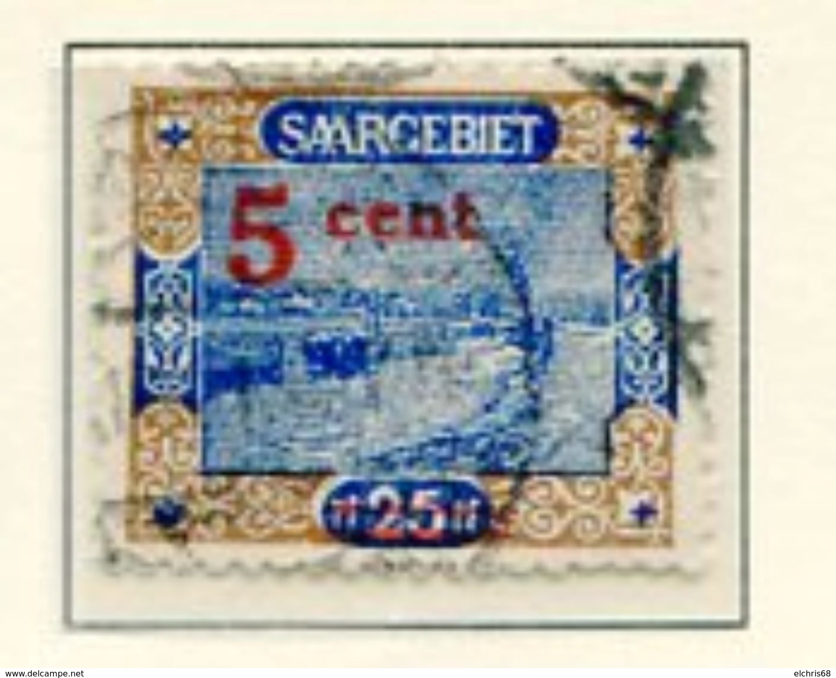 C4 Sarre Saargebiet Mi 71  I   Pas De Point Après Cent - Unused Stamps