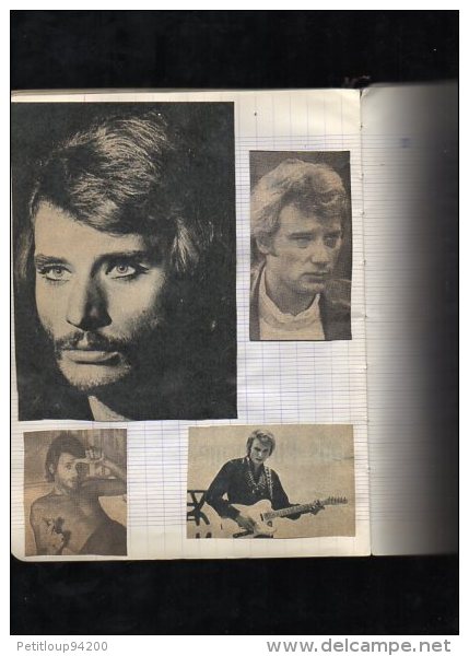 CAHIER  JOHNNY HALLYDAY  Coupures de Presse