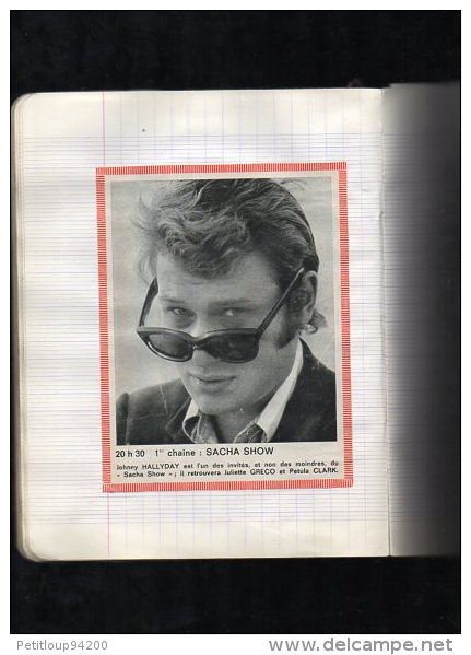 CAHIER  JOHNNY HALLYDAY  Coupures de Presse