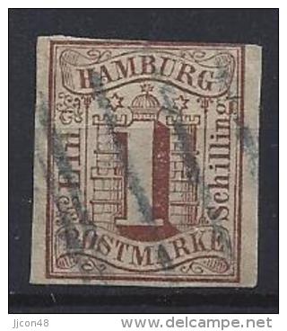 Germany (Hamburg)  1859  (o)  Mi.2 - Hambourg