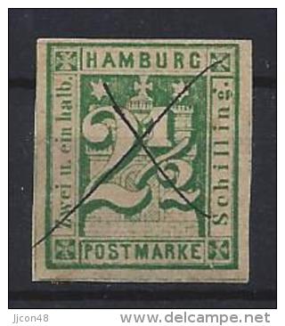 Germany (Hamburg)  1864  (o)  Mi.9  (pen Cancel) - Hambourg