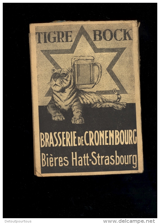 Guide De STRASBOURG + Ticket D'entre Cathédrale C.1945/1950 Publicités Bières Tigre Bock Hatt Cronenbourg - Dépliants Turistici