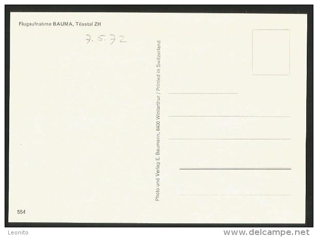 BAUMA ZH Tösstal Flugaufnahme 1972 - Bauma