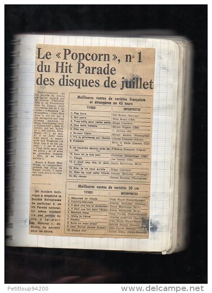 CAHIER  JOHNNY HALLYDAY  Coupures de Presse