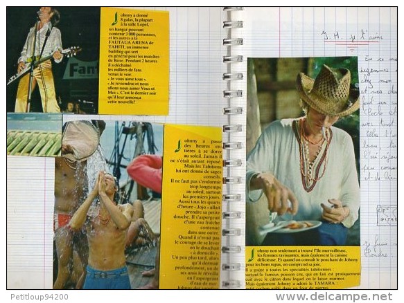 CAHIER  JOHNNY HALLYDAY  Coupures de Presse