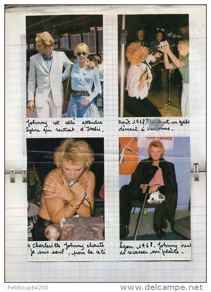 CAHIER  JOHNNY HALLYDAY  Coupures de Presse