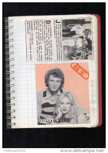 CAHIER  JOHNNY HALLYDAY  Coupures de Presse