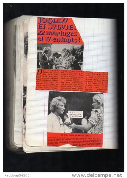 CAHIER  JOHNNY HALLYDAY  Coupures de Presse