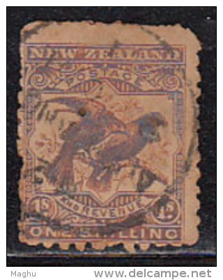 1s Used 1907, Perf.,  14x13, New Zealand ,  Bird, As Scan (Filler Cond.,) - Oblitérés