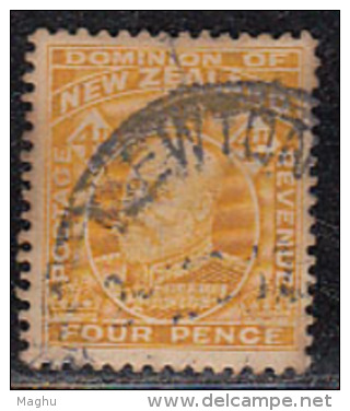 4d Used 1909-1916, New Zealand, - Gebraucht