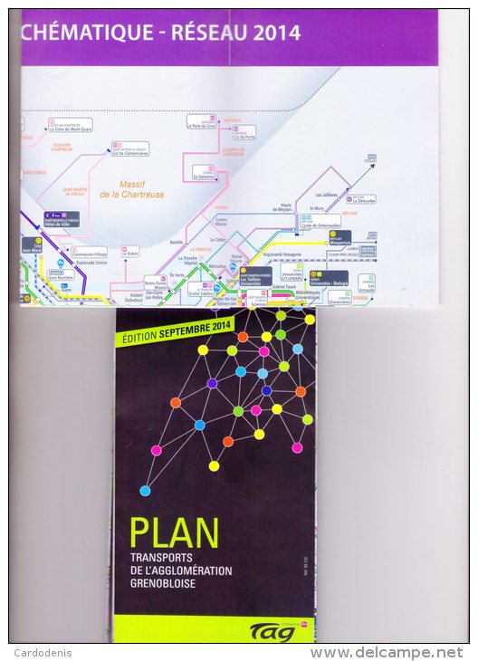 Réseau De Bus Et Tramway De Grenoble Transport En Commun Nouveau Réseau 2014 4 Articles (ref 273 274) - Europa