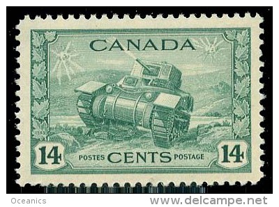 Canada (Scott No. 259 - Char D'assault / Ram Tank - 14¢) [*] TB / VF - Unused Stamps
