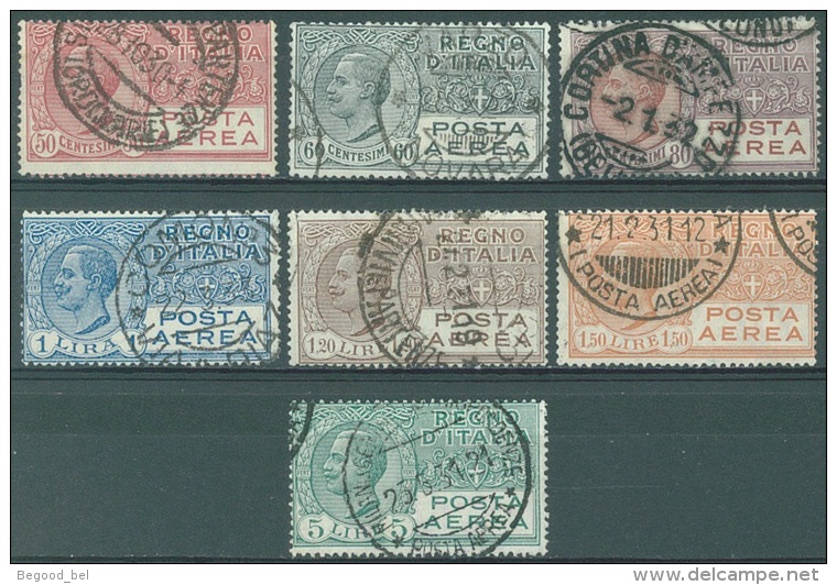 ITALIA - 1926-28 - USED/OBLIT.  - EMANUELE III - Yv 3 - 9 - Sa S. 1500 2A - 7 - Lot 10479 - Airmail