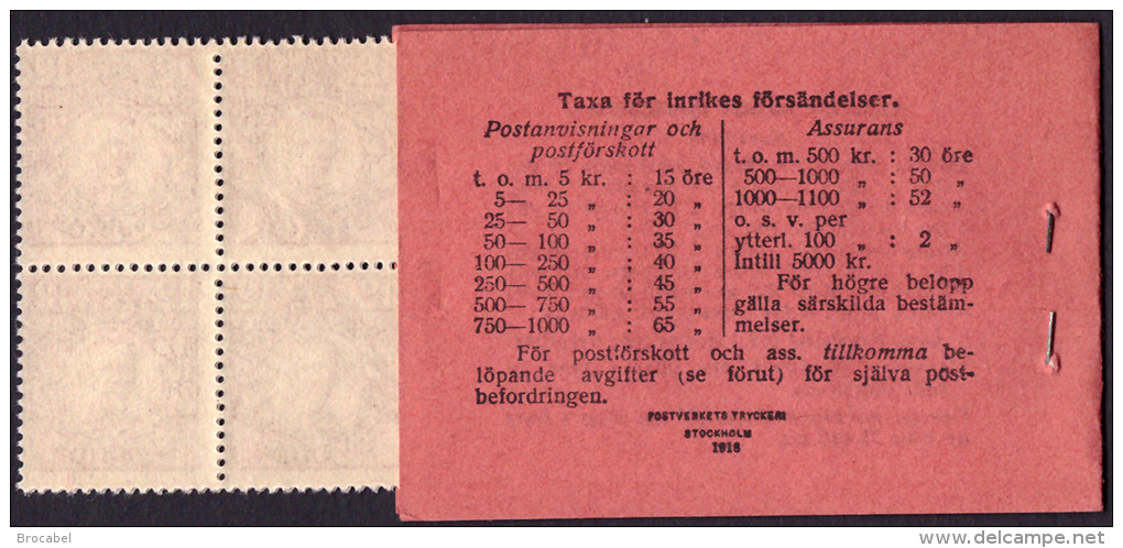 Sweden BK H010 R** 1918 Gustav V In Medallon C98 - 1904-50