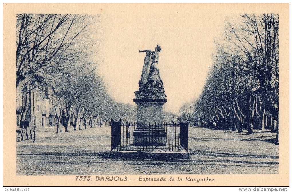 VAR 83 BARJOLS MONUMENT MARTIN BIDOURÉ SCULPTEUR RECUBERT PLACE DE LA ROUGUIERE - Barjols